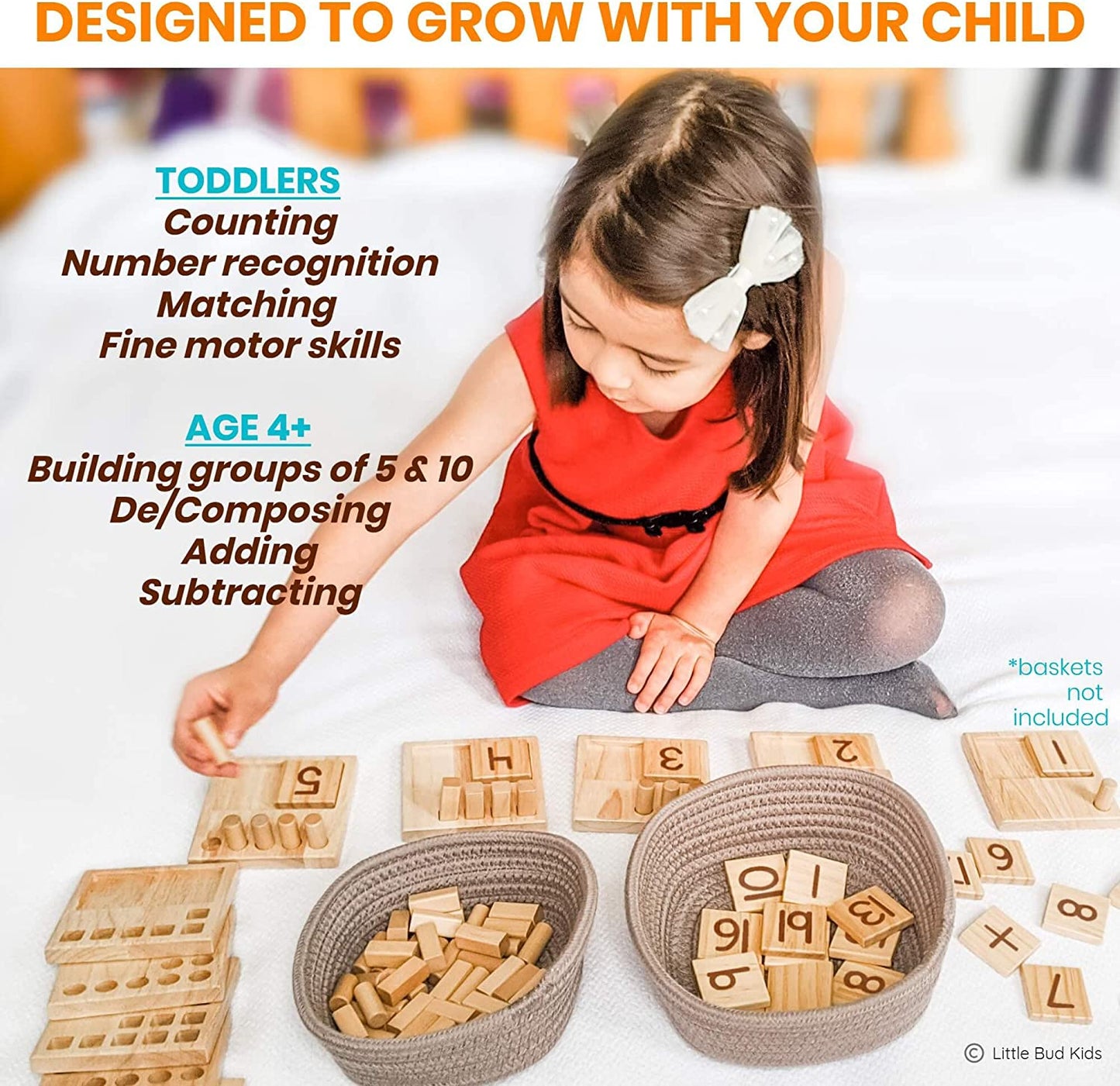 Fun Addition & Subtraction Flash Cards for Toddler Learning & Kindergarten Montessori Play