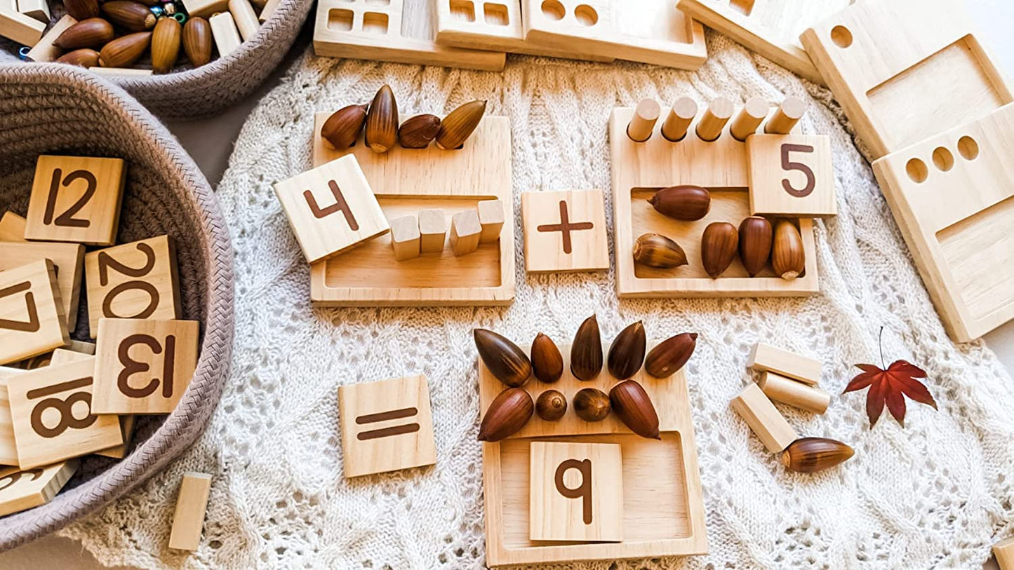 Fun Addition & Subtraction Flash Cards for Toddler Learning & Kindergarten Montessori Play