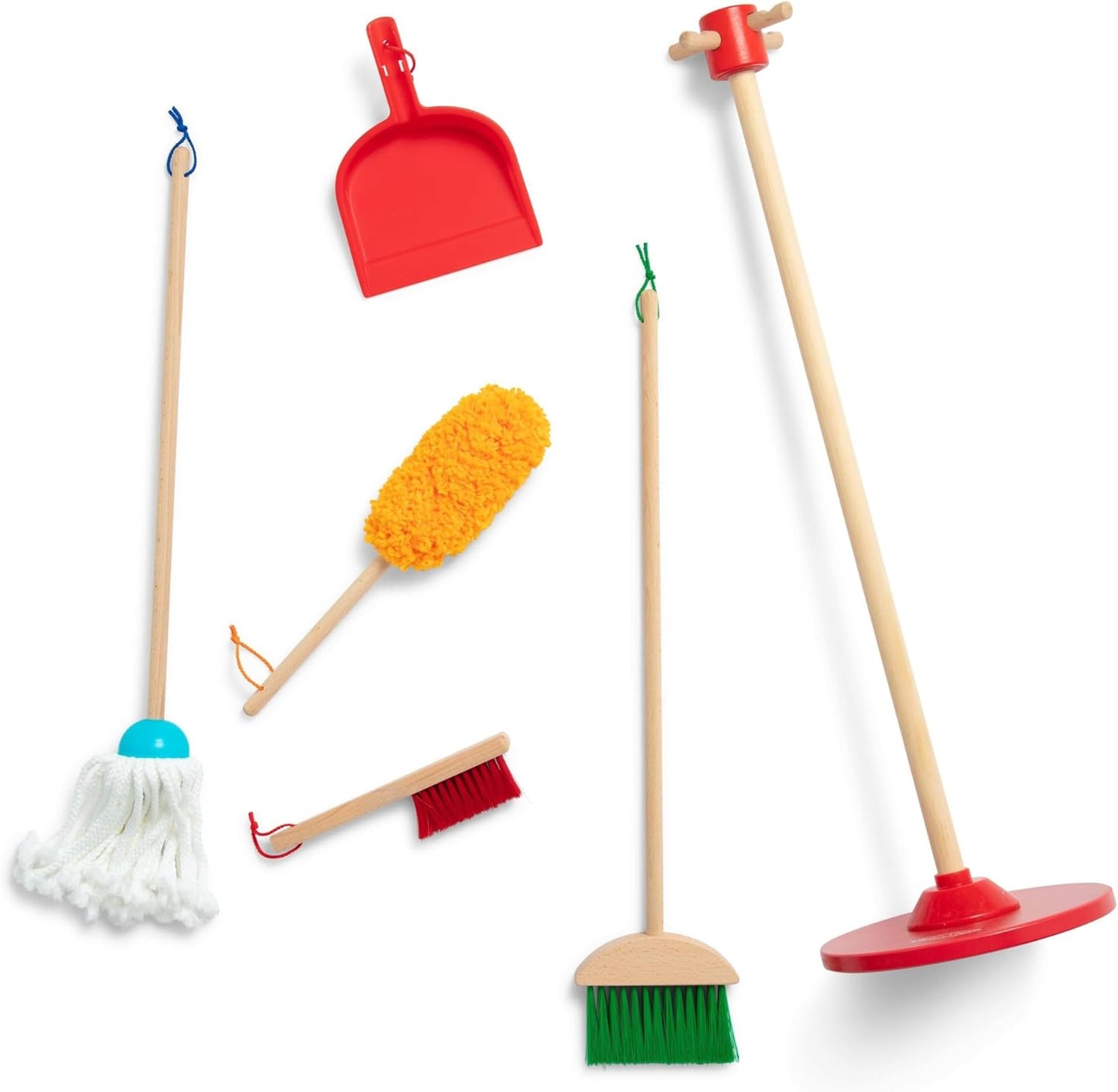 Toddler Cleaning Toy Set – 6-Piece Pretend Broom, Mop & Duster Play Kit for Kids Ages 3+