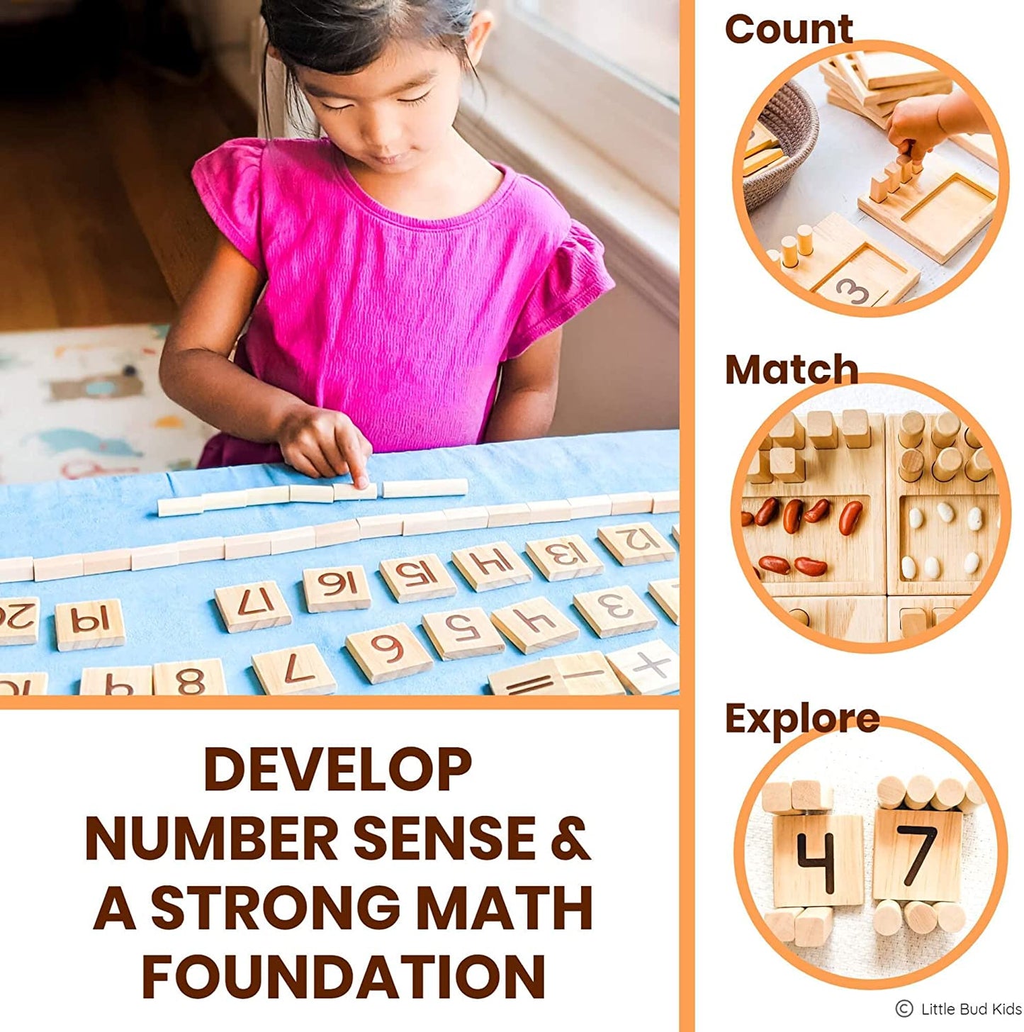 Fun Addition & Subtraction Flash Cards for Toddler Learning & Kindergarten Montessori Play