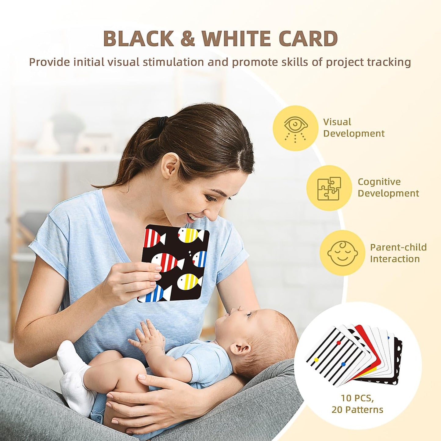 Baby Toys 0-6 Months – 7-in-1 Newborn Gift Set with Teethers, Sensory Balls & High-Contrast Flash Cards"