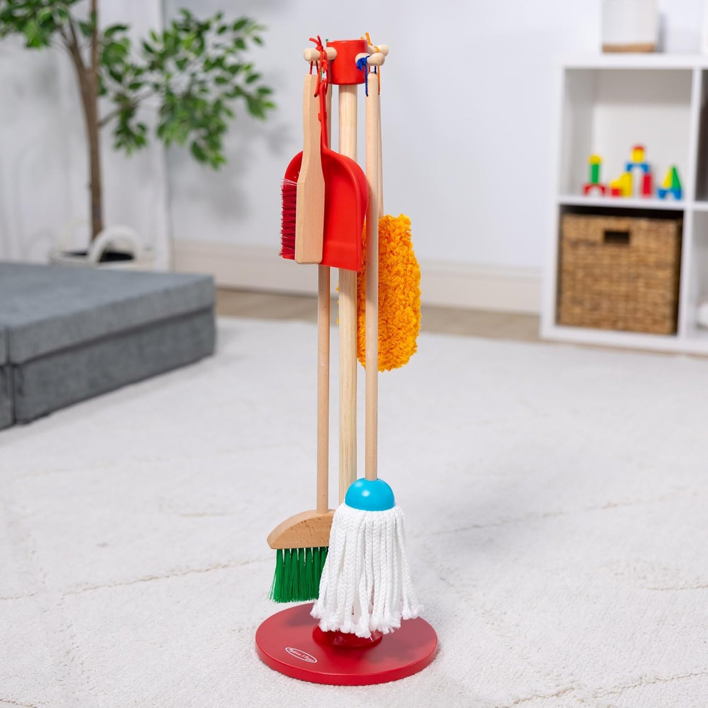 Toddler Cleaning Toy Set – 6-Piece Pretend Broom, Mop & Duster Play Kit for Kids Ages 3+