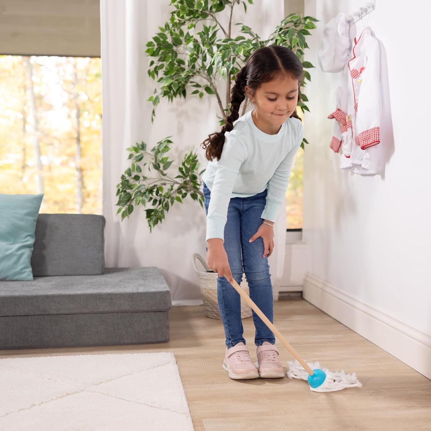 Toddler Cleaning Toy Set – 6-Piece Pretend Broom, Mop & Duster Play Kit for Kids Ages 3+