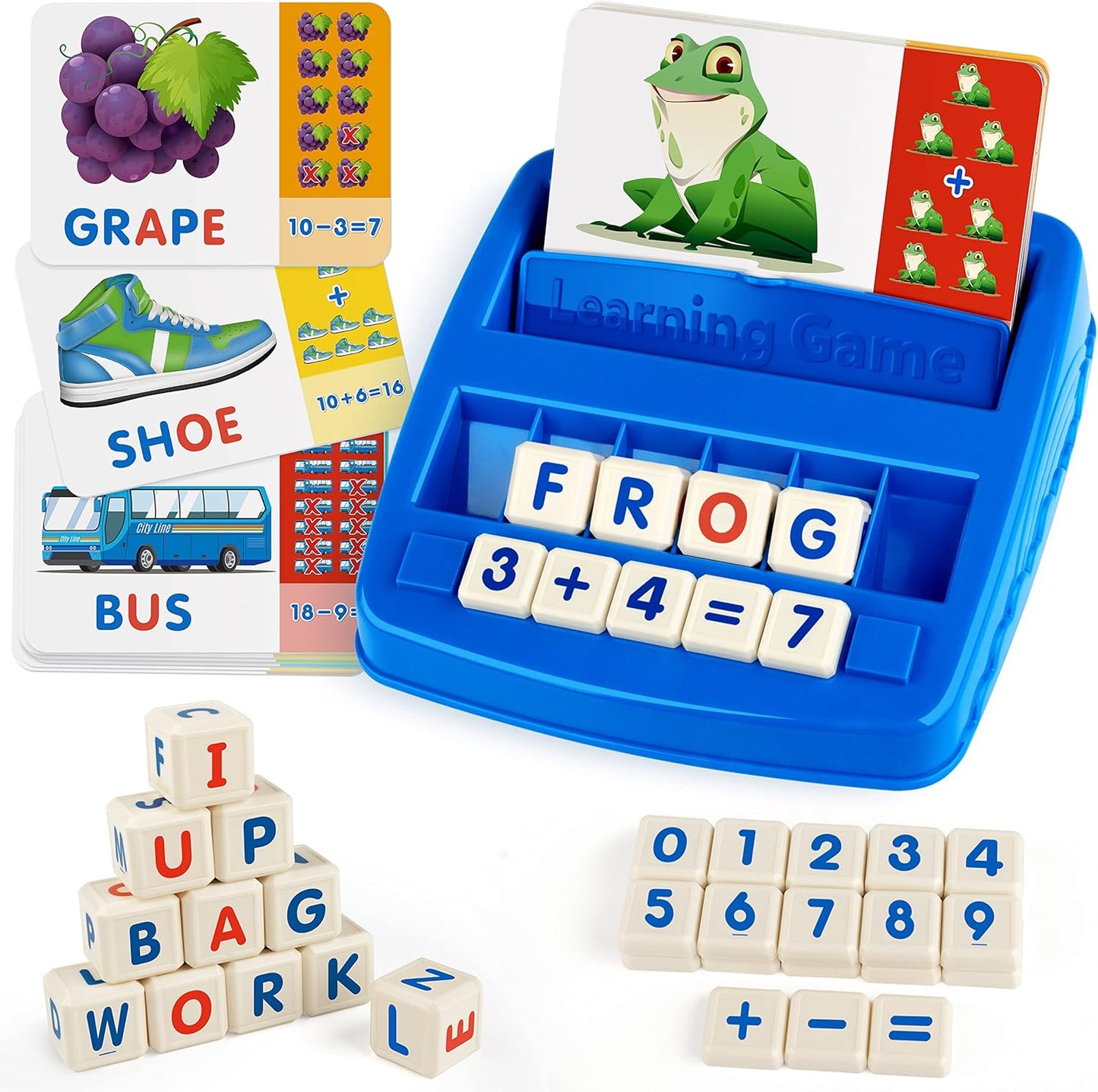 Alphabet Spelling Reading Flash Cards and Alphabet & Number Matching Game