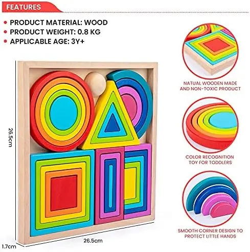 wooden shape sorter with color recognition