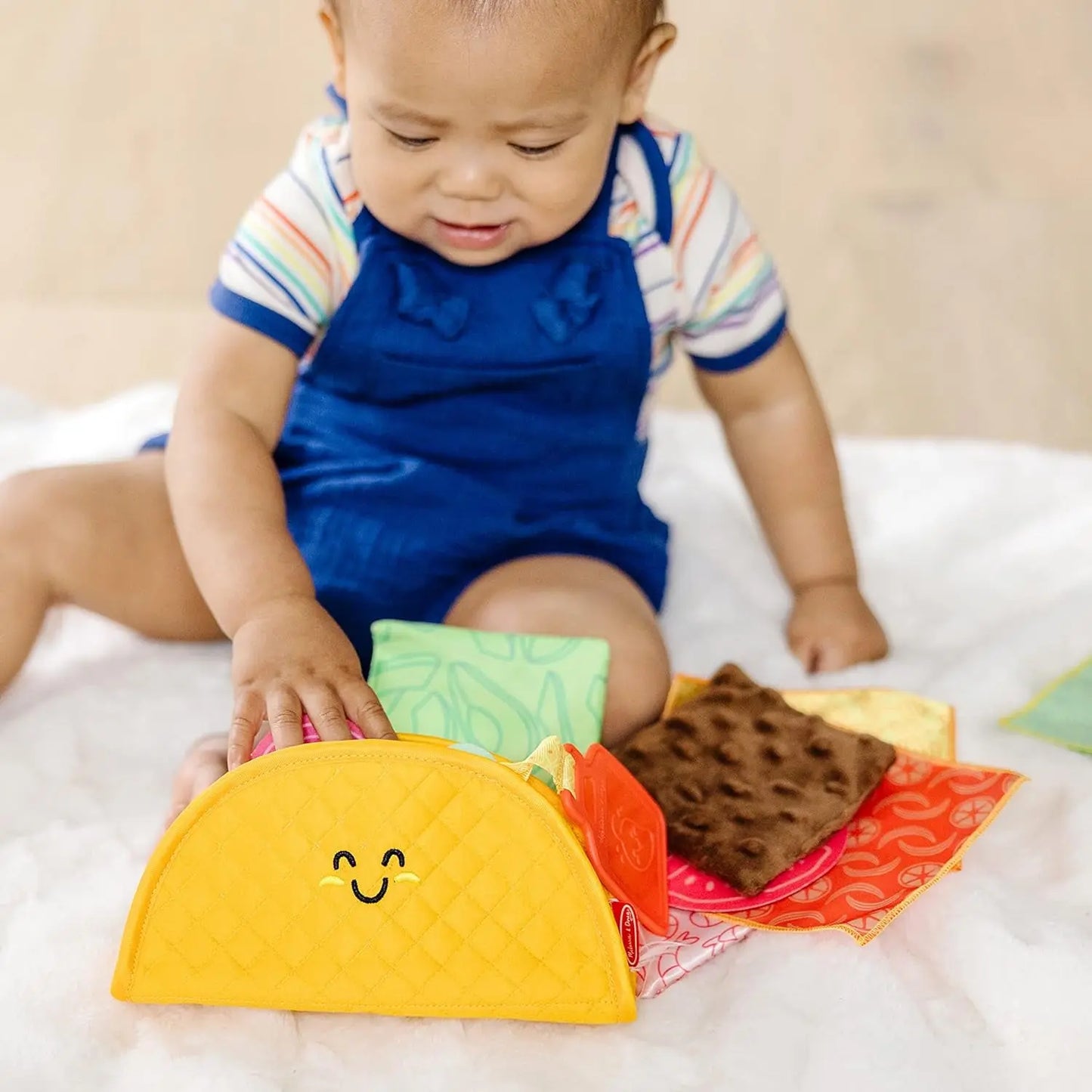 Multi-Sensory Soft Taco Fill & Spill Infant Toysensory Toys for Babies, Baby Taco Toy, Baby Toys for Ages 6 Months and Older