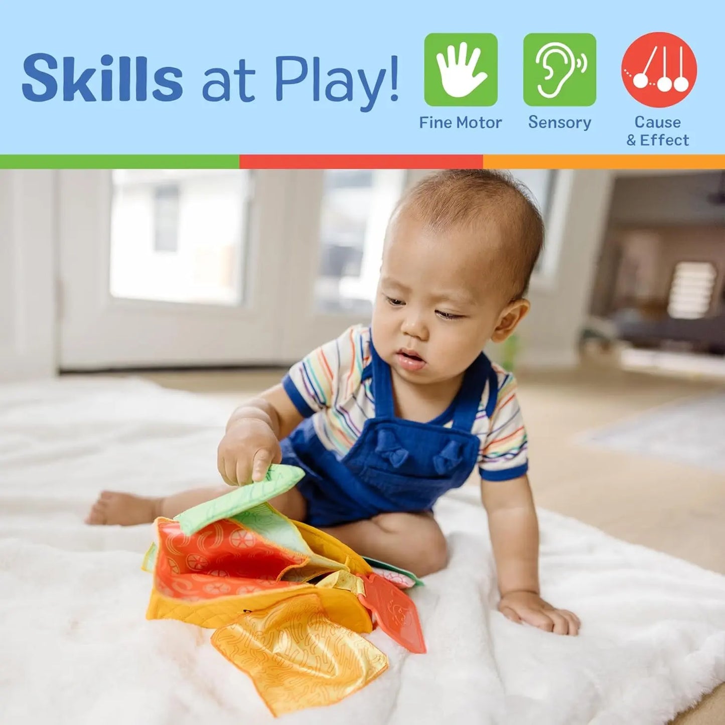 Multi-Sensory Soft Taco Fill & Spill Infant Toysensory Toys for Babies, Baby Taco Toy, Baby Toys for Ages 6 Months and Older