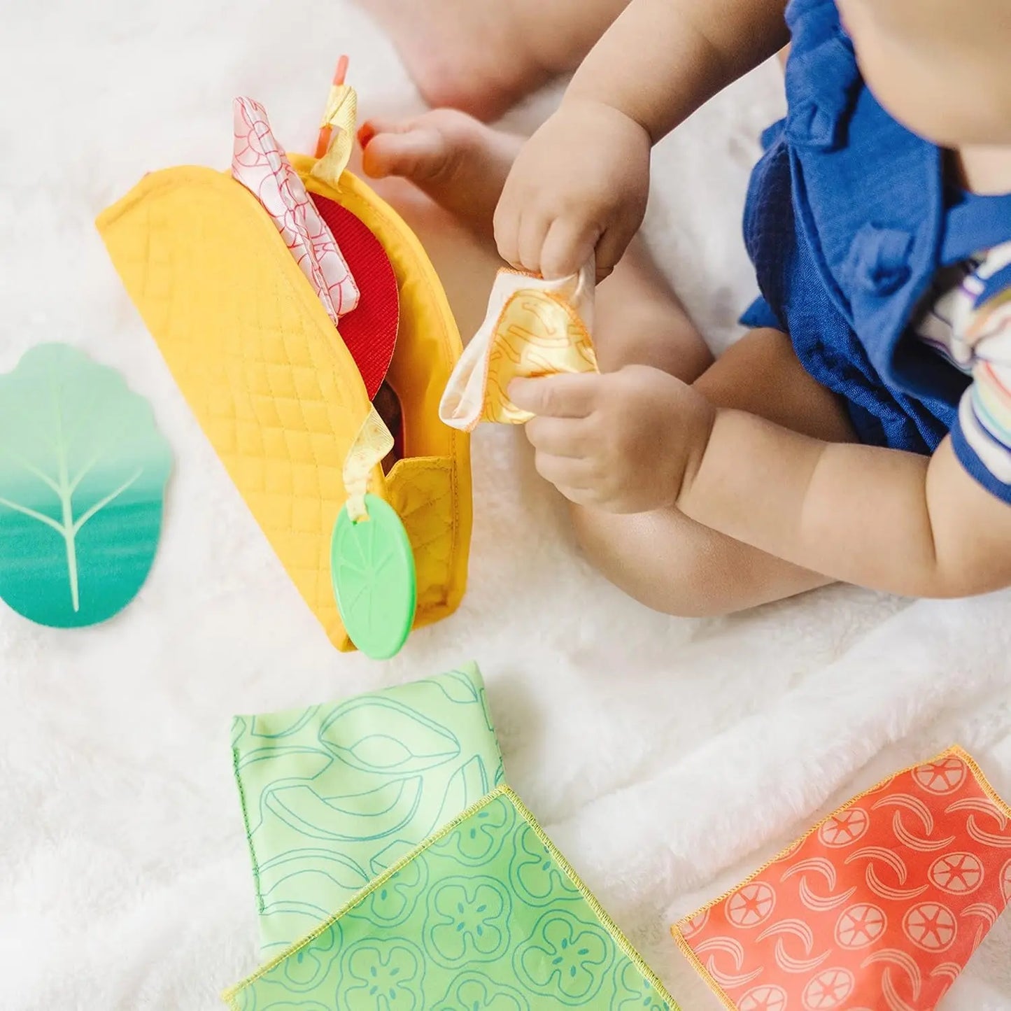 Multi-Sensory Soft Taco Fill & Spill Infant Toysensory Toys for Babies, Baby Taco Toy, Baby Toys for Ages 6 Months and Older