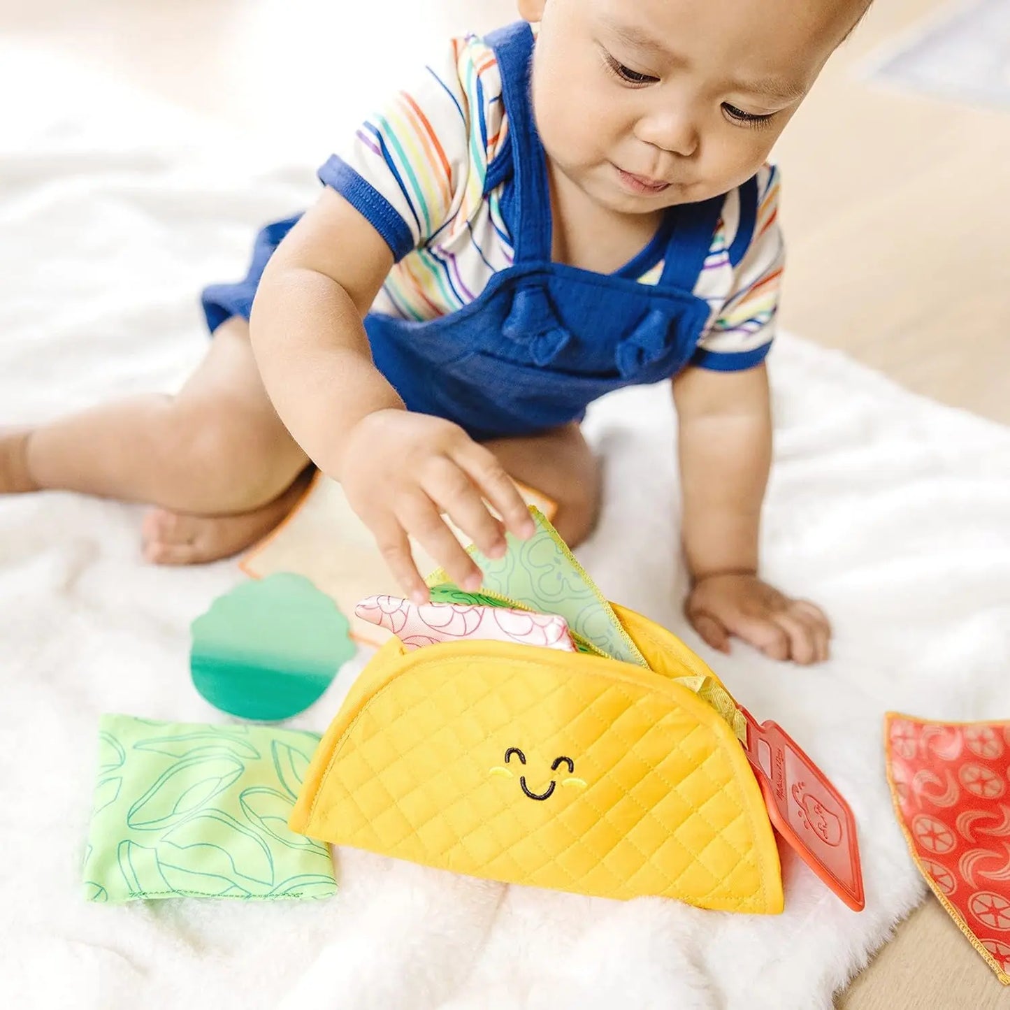 Multi-Sensory Soft Taco Fill & Spill Infant Toysensory Toys for Babies, Baby Taco Toy, Baby Toys for Ages 6 Months and Older