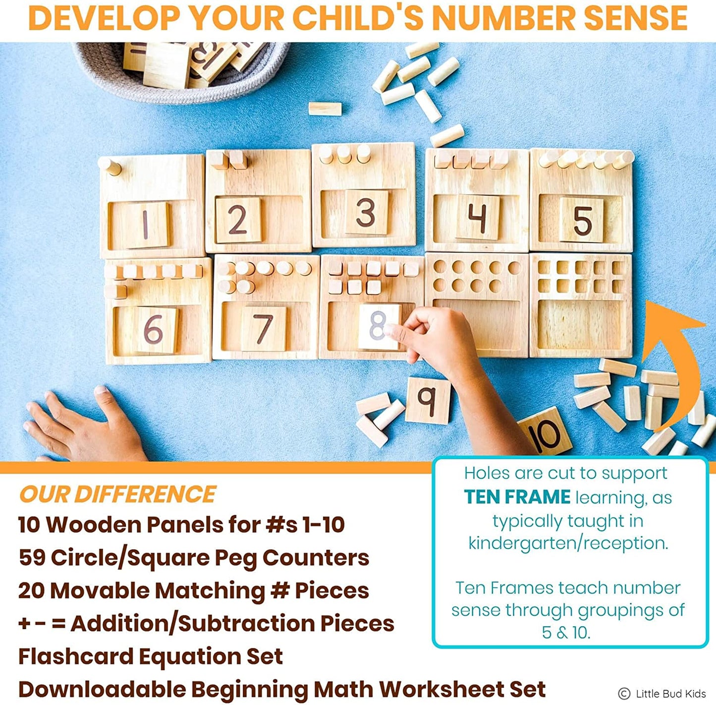 Fun Addition & Subtraction Flash Cards for Toddler Learning & Kindergarten Montessori Play
