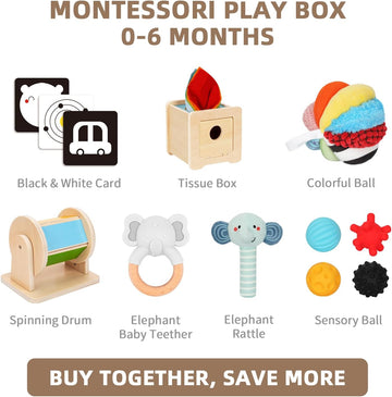 Baby Toys 0-6 Months – 7-in-1 Newborn Gift Set with Teethers, Sensory Balls & High-Contrast Flash Cards"