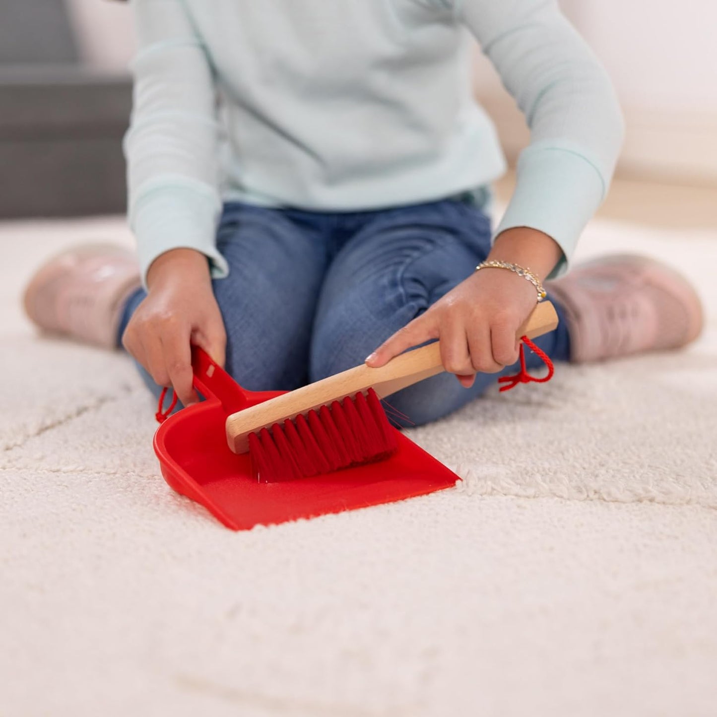 Toddler Cleaning Toy Set – 6-Piece Pretend Broom, Mop & Duster Play Kit for Kids Ages 3+