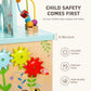 Montessori Activity Center for Babies - 5-in-1 Sensory Play Cube with Bead Maze & Shape Sorter