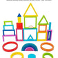 Montessori Rainbow Stacking Toy - Wooden Geometric Sorter (Ages 1-3)