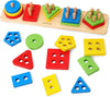Montessori Sorting Stacking Toys - Shape & Color Matching Puzzle (1-3 Years)