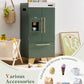 Play Kitchen Refrigerator for Kids - Vintage Green Toy Fridge with Accessories (Ages 3-8) Robud