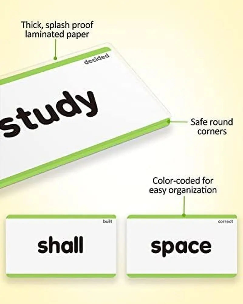 Sight Words Flash Cards for Kids - 520 Dolch & Fry Word Set (Pre-K to 3rd Grade)