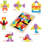 Wooden Brain Teasers Toy - 40PCS Tangram Puzzle Blocks (STEM Educational Gift for Kids) Coogam