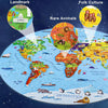 World Map Puzzle for Kids - 70-Piece Round Floor Puzzle (Ages 4-8) DIGOBAY