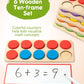 Wooden Ten-Frame Set Math Manipulatives for Kindergarten Elementary 1St 2Nd Grade Homeschooling, Addition and Subtraction Montessori Math Games for Chirldren, Counters Toys for Kids Ages 3-8