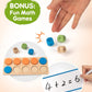 Wooden Ten-Frame Set Math Manipulatives for Kindergarten Elementary 1St 2Nd Grade Homeschooling, Addition and Subtraction Montessori Math Games for Chirldren, Counters Toys for Kids Ages 3-8